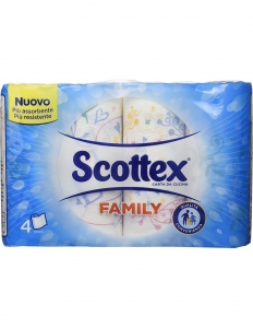 SCOTTEX CARTA SPUGNA CASA FAMILY X4